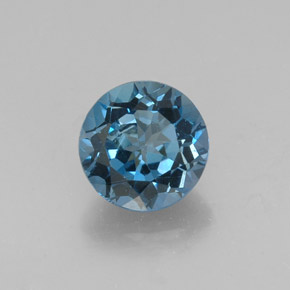 2.70 ct Blue Topaz Gemstone, Topaz Gem in Round Facet Shape for Sale.