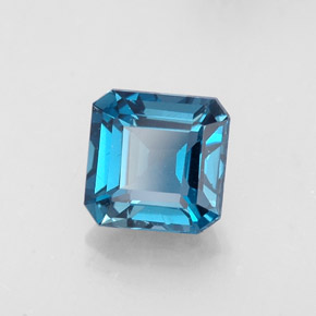 1.62 ct Blue Topaz Stone, Natural Topaz in Octagon Facet Shape for Sale