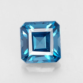 2.23 ct Blue Topaz Gemstone, Topaz Gem in Octagon Facet Shape for Sale.