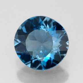 2.71 ct Blue Topaz Gemstone, Topaz Gem in Round Facet Shape for Sale.