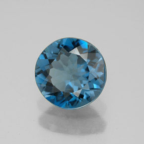 2.91 ct Blue Topaz Stone, Natural Topaz in Round Facet Shape for Sale