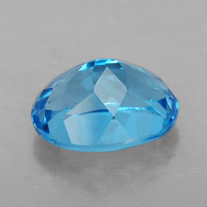Topaz Gemstone in 9 x 7 mm (calibrated) Size for Sale, Topaz Stone in Swiss Blue Color