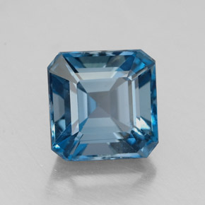 2.46 ct Blue Topaz Stone, Natural Topaz in Octagon Facet Shape for Sale