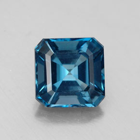2.19 ct Blue Topaz Gemstone, Topaz Gem in Octagon Facet Shape for Sale.