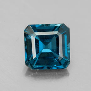 2.19 ct Blue Topaz Gemstone, Topaz Gem in Octagon Facet Shape for Sale.