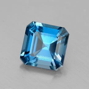 1.91 ct Blue Topaz Stone, Natural Topaz in Octagon Facet Shape for Sale