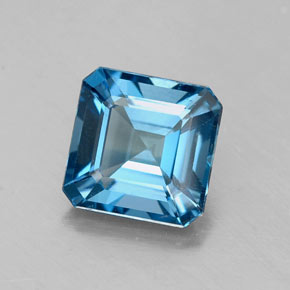 1.93 ct Blue Topaz Gemstone, Topaz Gem in Octagon Facet Shape for Sale.