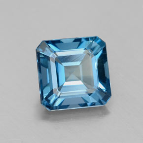 1.93 ct Blue Topaz Stone, Natural Topaz in Octagon Facet Shape for Sale