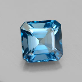 2.23 ct Blue Topaz Stone, Natural Topaz in Octagon Facet Shape for Sale