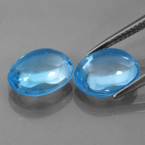 Topaz Gemstone in 11 x 9 mm (calibrated) Size for Sale, Topaz Stone in Swiss Blue Color