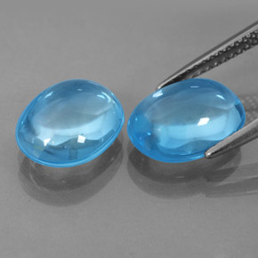 Topaz Gemstone in 10.8 x 8.5 mm Size for Sale, Topaz Stone in Swiss Blue Color