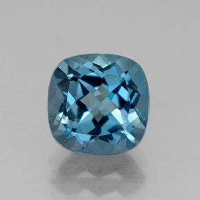 2.77 ct Blue Topaz Gemstone, Topaz Gem in Cushion-Cut Shape for Sale.