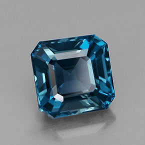 2.38 ct Blue Topaz Stone, Natural Topaz in Octagon Facet Shape for Sale