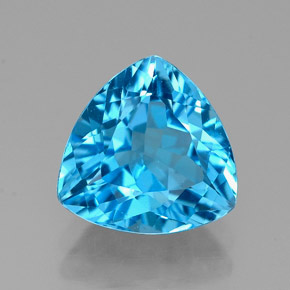 2.67 ct Blue Topaz Gemstone, Topaz Gem in Trillion Facet Shape for Sale.