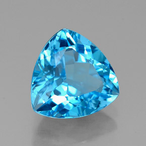 2.67 ct Blue Topaz Stone, Natural Topaz in Trillion Facet Shape for Sale