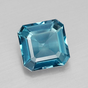 1.77 ct Blue Topaz Gemstone, Topaz Gem in Octagon Facet Shape for Sale.