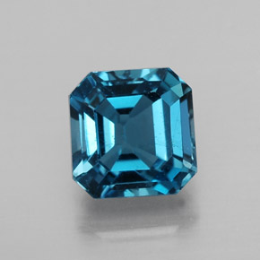 2.63 ct Blue Topaz Gemstone, Topaz Gem in Octagon Facet Shape for Sale.