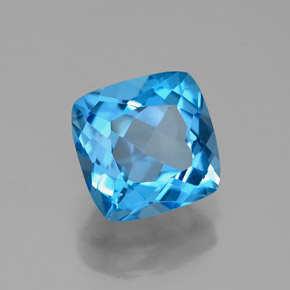2.25 ct Blue Topaz Stone, Natural Topaz in Cushion-Cut Shape for Sale