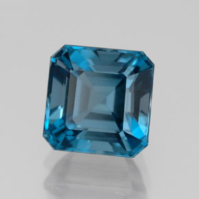 2.57 ct Blue Topaz Stone, Natural Topaz in Octagon Facet Shape for Sale