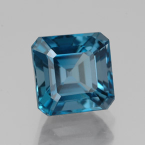 2.62 ct Blue Topaz Stone, Natural Topaz in Octagon Facet Shape for Sale