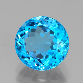 2.64 ct Blue Topaz Gemstone, Topaz Gem in Round Facet Shape for Sale.