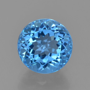 2.78 ct Blue Topaz Gemstone, Topaz Gem in Round Facet Shape for Sale.