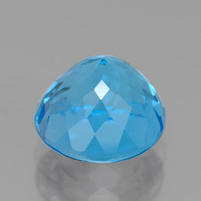 Topaz Gemstone in 8 mm (calibrated) Size for Sale, Topaz Stone in Swiss Blue Color