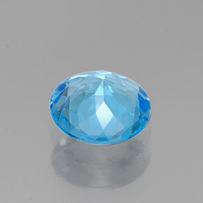Topaz Gemstone in 7.4 mm Size for Sale, Topaz Stone in Swiss Blue Color