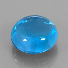 10.97 ct Blue Topaz Stone, Natural Topaz in Round Cabochon Shape for Sale