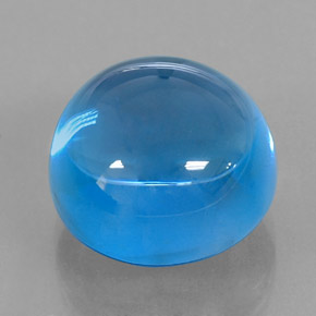 15.53 ct Blue Topaz Stone, Natural Topaz in Round Cabochon Shape for Sale