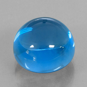 11.09 ct Blue Topaz Stone, Natural Topaz in Round Cabochon Shape for Sale