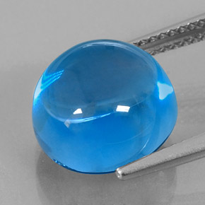 Topaz Gemstone in 12 mm (calibrated) Size for Sale, Topaz Stone in Swiss Blue Color