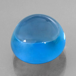15.31 ct Blue Topaz Stone, Natural Topaz in Round Cabochon Shape for Sale