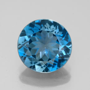 2.75 ct Blue Topaz Gemstone, Topaz Gem in Round Facet Shape for Sale.