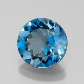 2.75 ct Blue Topaz Stone, Natural Topaz in Round Facet Shape for Sale