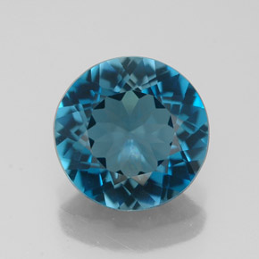 2.79 ct Blue Topaz Gemstone, Topaz Gem in Round Facet Shape for Sale.