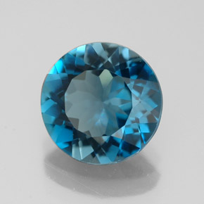 2.79 ct Blue Topaz Stone, Natural Topaz in Round Facet Shape for Sale