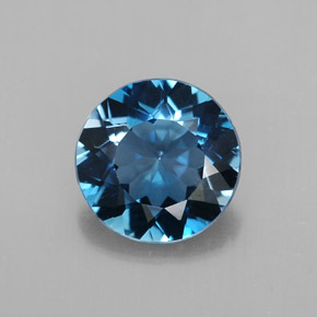 2.46 ct Blue Topaz Gemstone, Topaz Gem in Round Facet Shape for Sale.