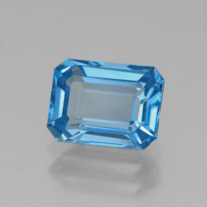 1.97 ct Blue Topaz Gemstone, Topaz Gem in Octagon Facet Shape for Sale.
