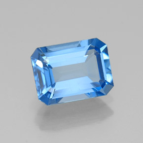 1.93 ct Blue Topaz Gemstone, Topaz Gem in Octagon Facet Shape for Sale.