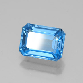 1.89 ct Blue Topaz Stone, Natural Topaz in Octagon Facet Shape for Sale