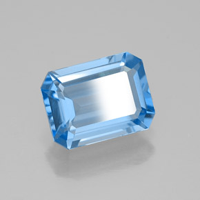 1.80 ct Blue Topaz Stone, Natural Topaz in Octagon Facet Shape for Sale