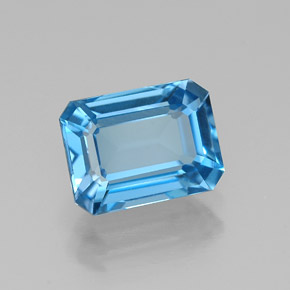 1.91 ct Blue Topaz Gemstone, Topaz Gem in Octagon Facet Shape for Sale.