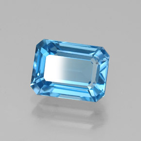 1.91 ct Blue Topaz Stone, Natural Topaz in Octagon Facet Shape for Sale