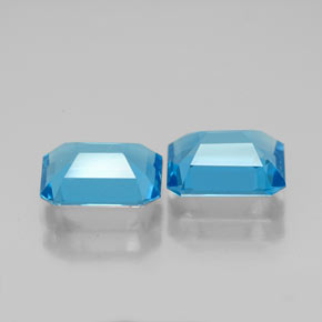 Topaz Gemstone in 8 x 6 mm (calibrated) Size for Sale, Topaz Stone in Swiss Blue Color