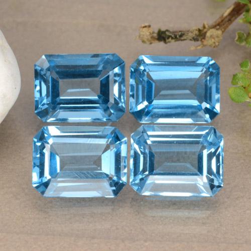 Azure Blue Topaz Gem - 1.9ct Octagon Facet (ID: 315898)