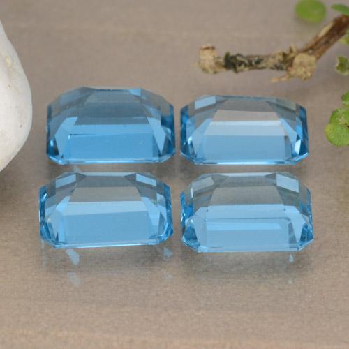 Topaz Gemstones in 8 x 6 mm (calibrated) Size for Sale, Topaz Stones in Swiss Blue Color