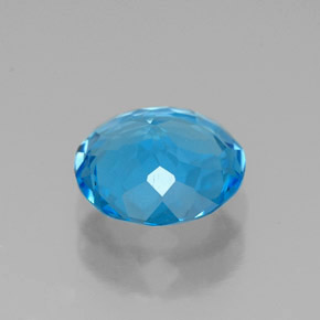 Topaz Gemstone in 8 mm (calibrated) Size for Sale, Topaz Stone in Swiss Blue Color