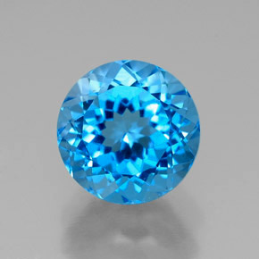 2.73 ct Blue Topaz Gemstone, Topaz Gem in Round Facet Shape for Sale.