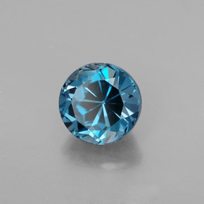 2.00 ct Blue Topaz Stone, Natural Topaz in Round Facet Shape for Sale